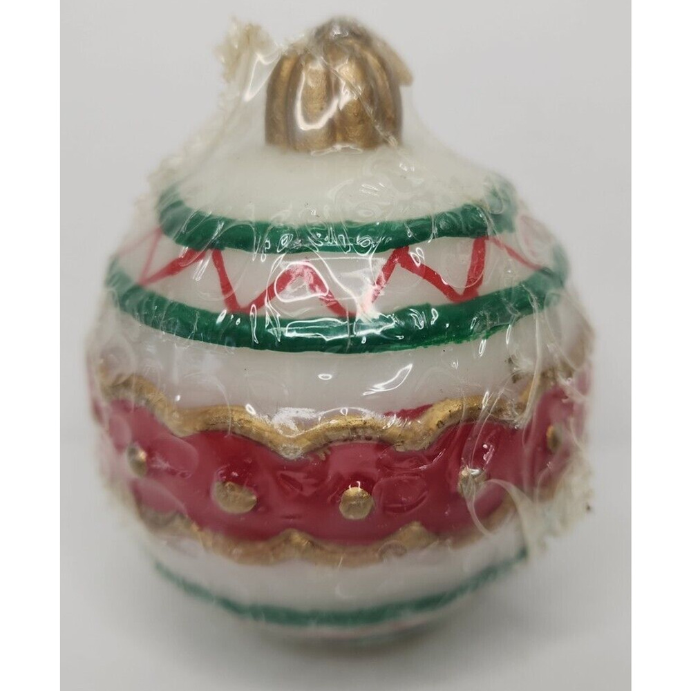Vintage Christmas Ornament Candle New in Packaging 3" SKU H144